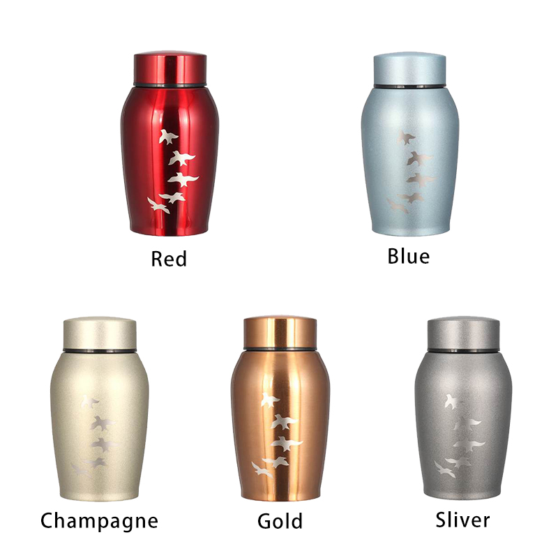 250ML Stainless Steel Pet Urns Urns For Dogs Cat Bird Cremation Ashes Keepsake Urn