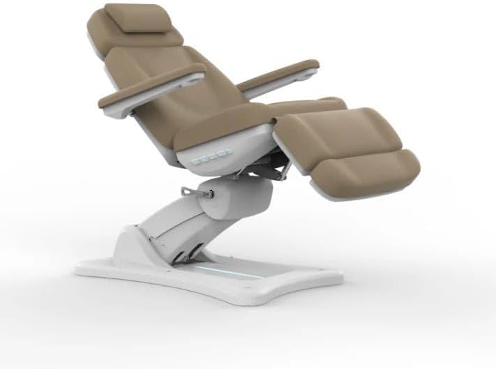 GreenLife 4 Motor Luxury Electric Facial Chair Facial Bed Table Spa Salon Beauty Bed Equipment Electric Professional Medical Spa Care Beauty Bed Adjustment - 2246BN (Sand)