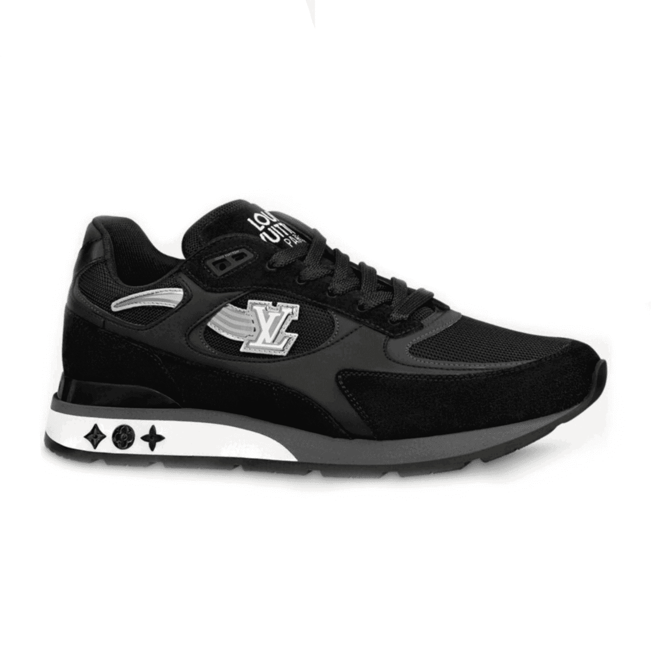 LOUIS VUITTON BLACK INITIALS ‘RUN AWAY’ SNEAKERS – LSVT272